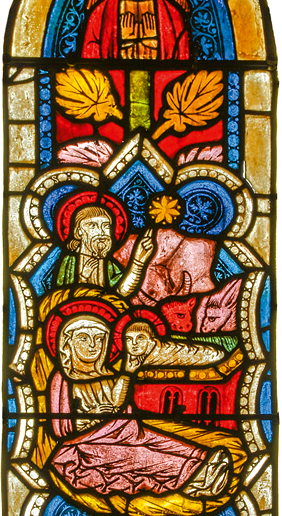 Glasfenster in der Pfarrkirche von St. Georgen ob Murau.